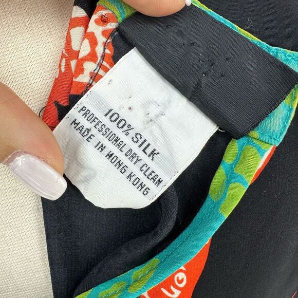 Vintage Black and Orange Maxi Dress - Picture 7 of 16